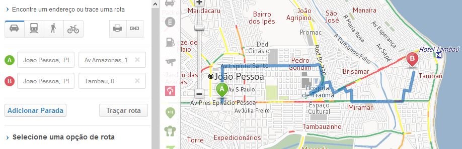Traçar Rota - GPS ONLINE Cidades da Paraíba